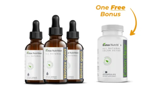 3 Biotox Gold 55Bottle  1 FREE Colon Clear