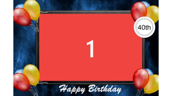 Layout Template Geburtstag Luftballons