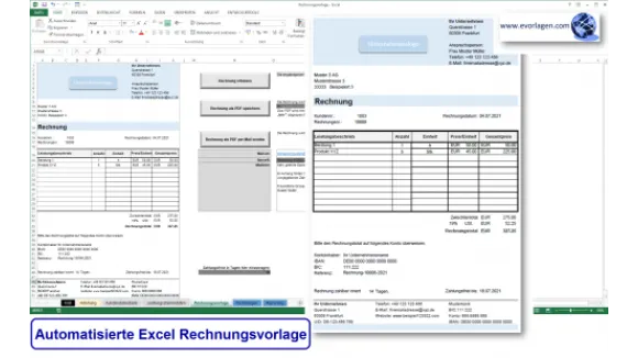 Excel Rechnungsvorlage inkl Reportingfunktionen