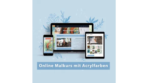 Online Malkurs mit Acrylfarben