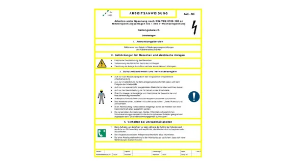 Arbeitsanweisung Abklemmen von Kabeln