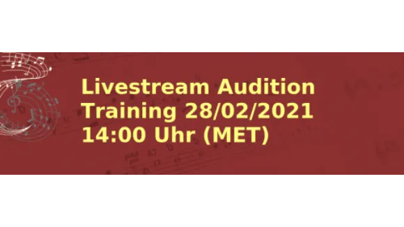 Onlinetraining Livestream Audition Webinar