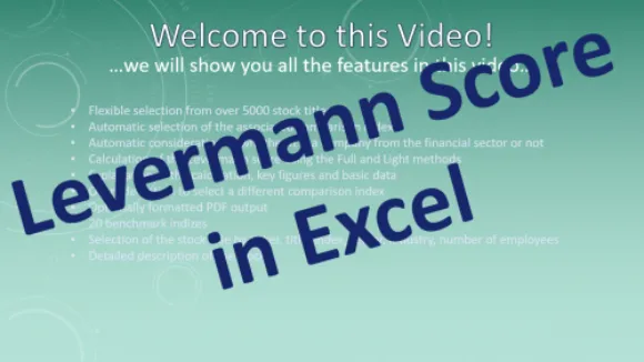 Levermann Score in Excel