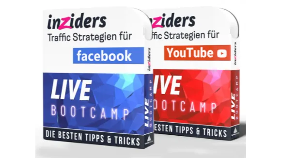 Live Bootcamp Inziders Facebook und Youtube